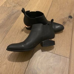 Alexander Wang black/rose gold kori boots